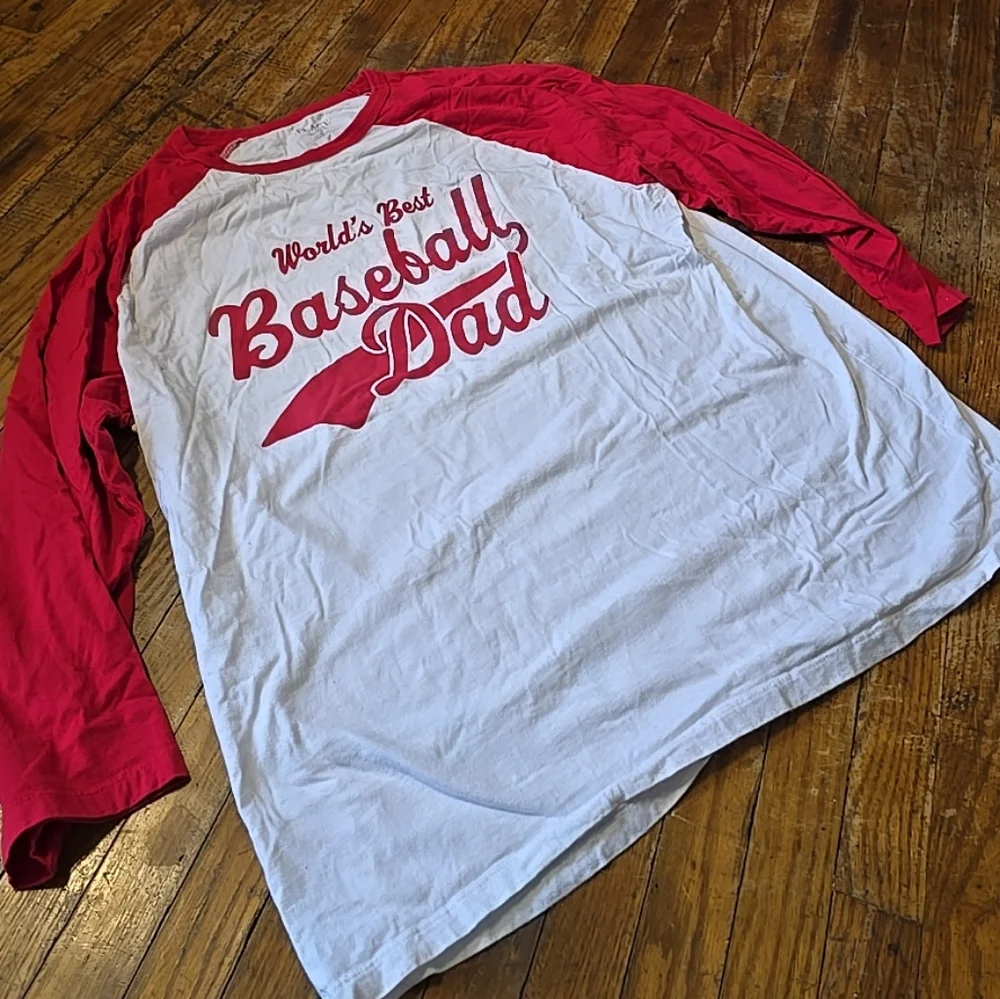 Worlds Best Baseball Dad 3/4 Shirt - Picture 7 of 9